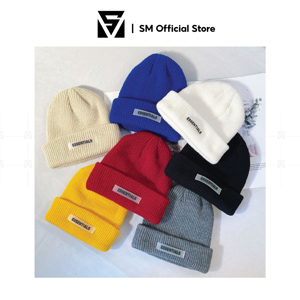 Mũ Nón Len Beanie ESSENTIALS Cho Nam Nữ Unisex Form Chất Dày Mịn, Phụ Kiện Đi Chơi - Soulmate Store SMN030