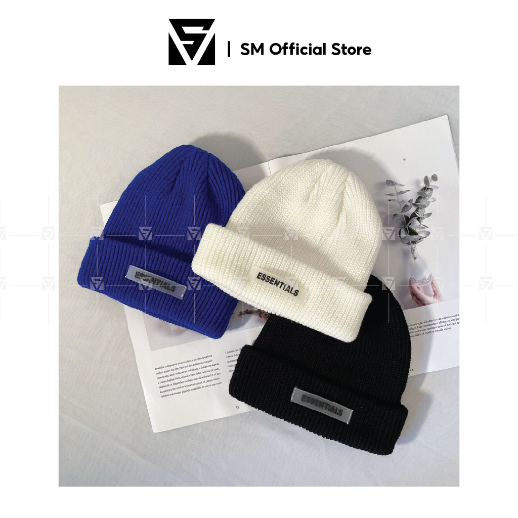 Mũ Nón Len Beanie ESSENTIALS Cho Nam Nữ Unisex Form Chất Dày Mịn, Phụ Kiện Đi Chơi - Soulmate Store SMN030