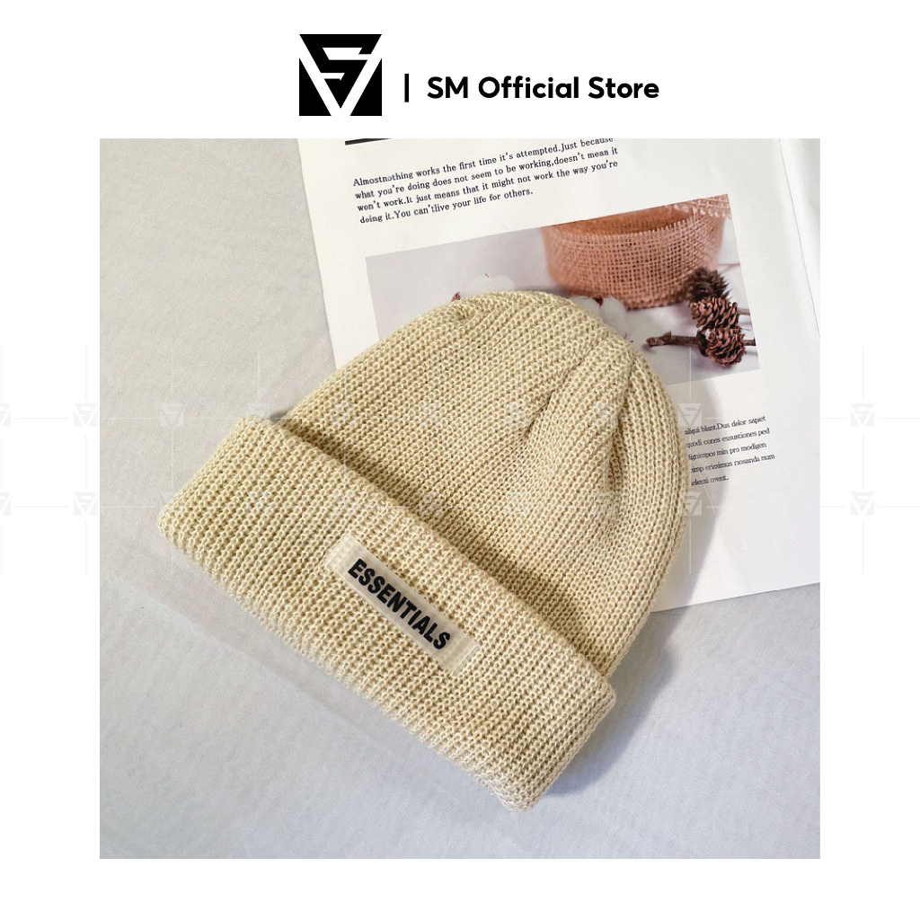 Mũ Nón Len Beanie ESSENTIALS Cho Nam Nữ Unisex Form Chất Dày Mịn, Phụ Kiện Đi Chơi - Soulmate Store SMN030