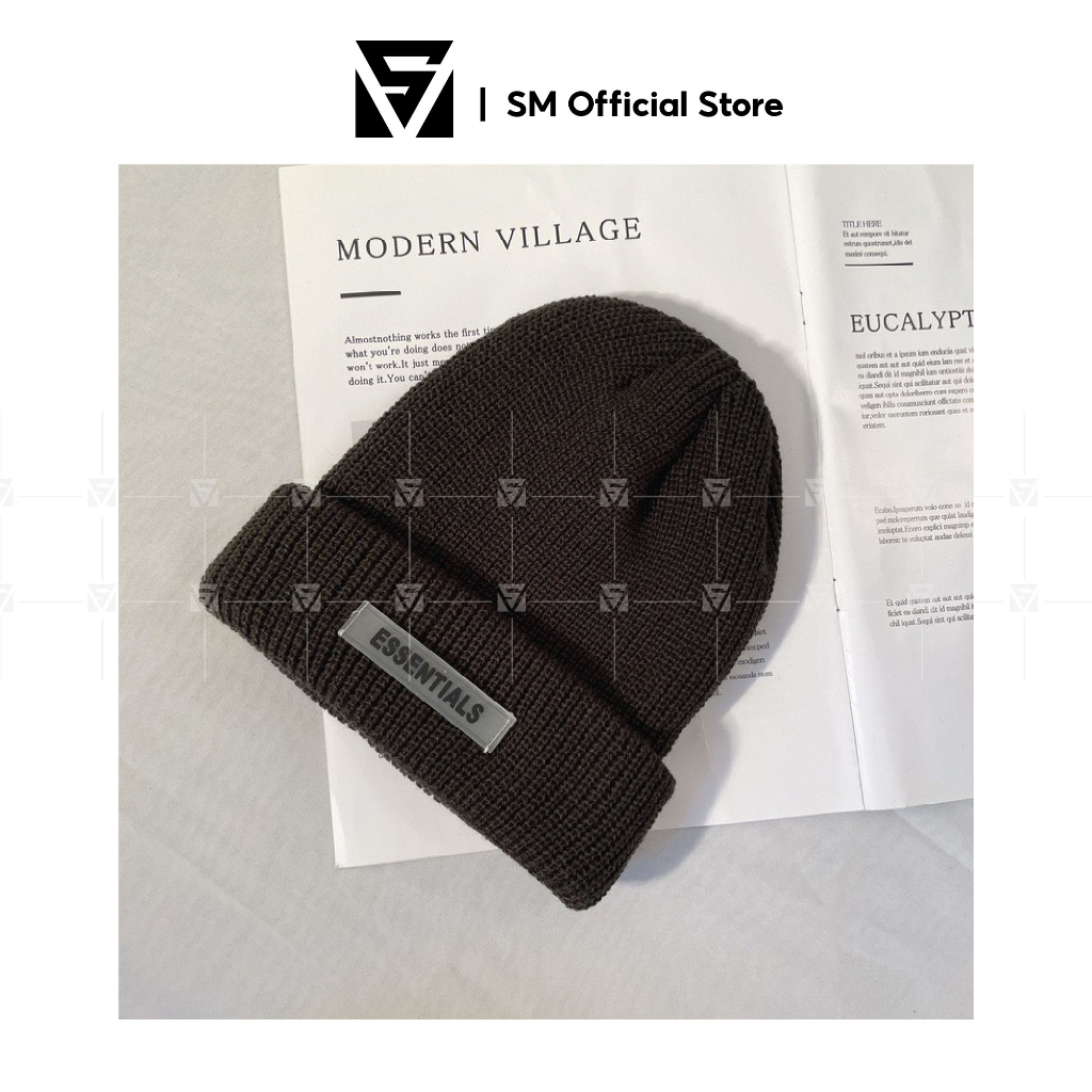 Mũ Nón Len Beanie ESSENTIALS Cho Nam Nữ Unisex Form Chất Dày Mịn, Phụ Kiện Đi Chơi - Soulmate Store SMN030