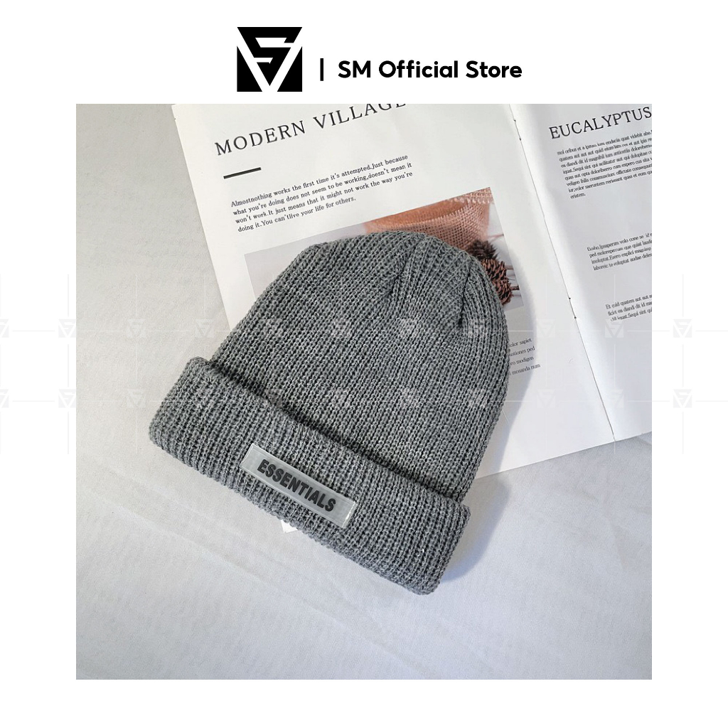 Mũ Nón Len Beanie ESSENTIALS Cho Nam Nữ Unisex Form Chất Dày Mịn, Phụ Kiện Đi Chơi - Soulmate Store SMN030