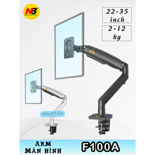 F100A [TRẮNG/ĐEN] Giá treo màn hình máy tính #Tay đỡ màn hình máy tính # Bản Nâng Cấp của F80 [màn hình 22 -35 inch]