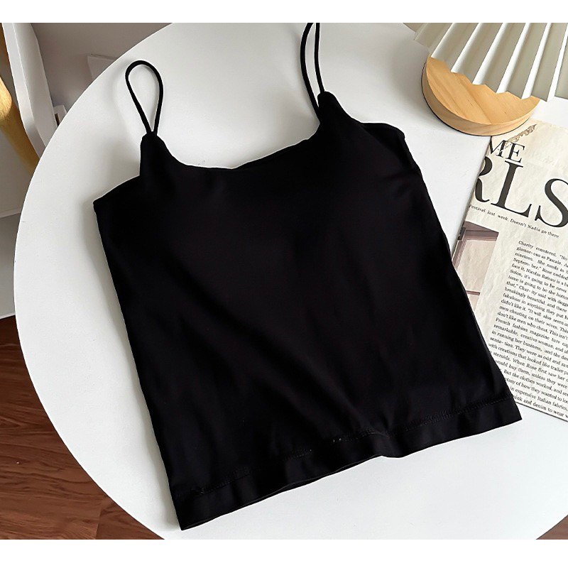 Áo 2 dây Dáng Dài, Có Sẵn Mút, dày dặn, mềm mịn