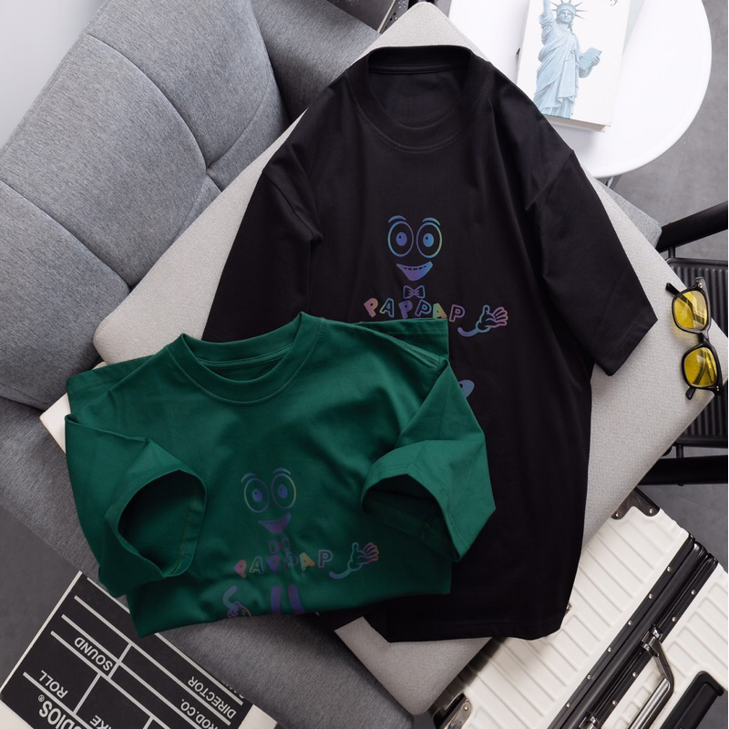 Áo thun Unisex Nam Nữ T-Shirt Tee PAPPAP, in hình phản quang 7 màu cực sịn không tróc, chất cotton 2 chiều định lượng250