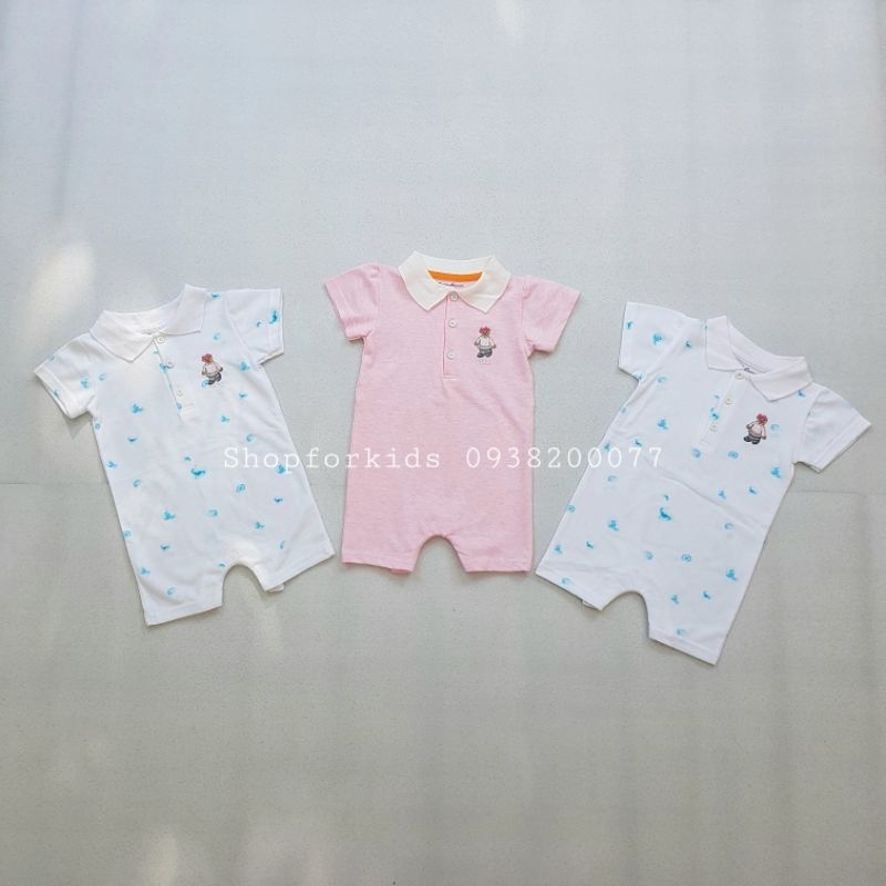 Body đùi romper cổ polo cho bé trai bé gái size 3-12kg