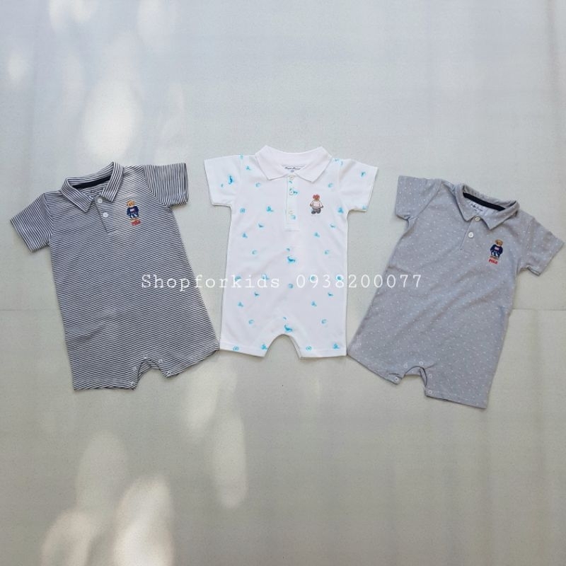 Body đùi romper cổ polo cho bé trai bé gái size 3-12kg