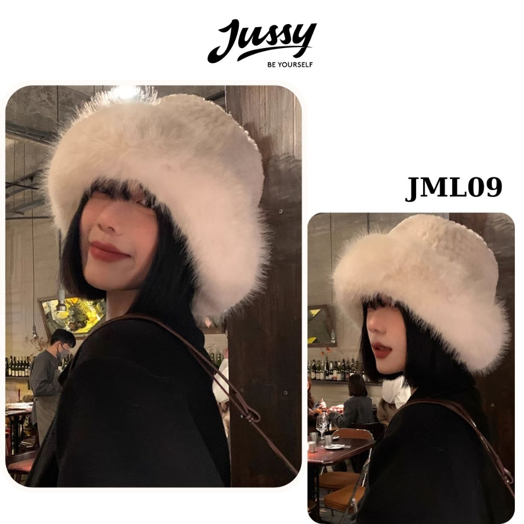 Mũ Bucket Len JML09 M C MR & MRS CAP Chất Dày Vành Lông Mịn Ấm Áp Hot Trend Phong Cách Hàn Quốc Dễ Thương