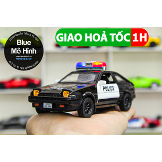Xe cảnh sát mô hình Toyota AE86 Trueno Initial D police 1:32