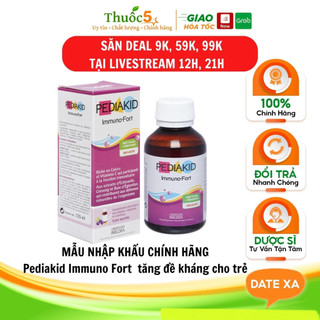 [Nhập khẩu chính hãng] Pediakid Immuno Fort tăng cường sức đề kháng cho trẻ lọ 125ml