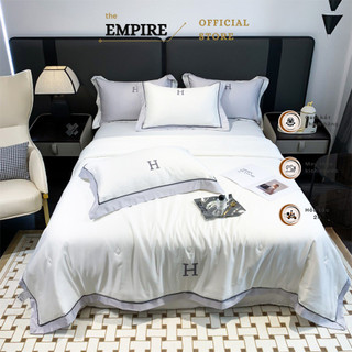 Chăn ga gối nệm đệm 4 món lụa tencel chữ H phong cách hàn quốc Empire cao cấp - Bình Châu Bedding & Decor