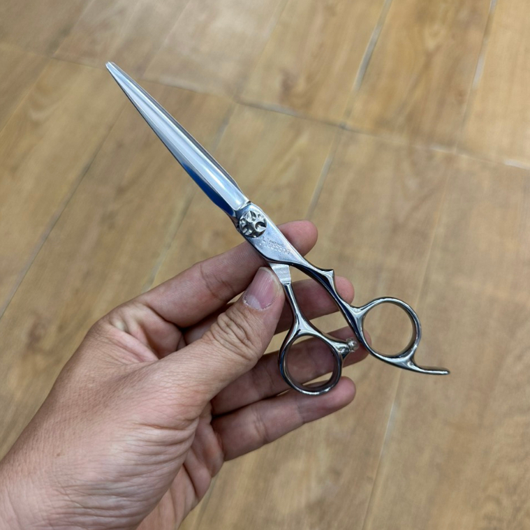 Kéo cắt tóc HUDONG lưỡi thẳn chuyên nghiệp cho salon barbershop