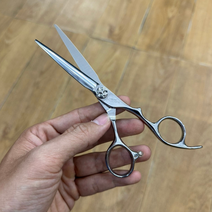 Kéo cắt tóc HUDONG lưỡi thẳn chuyên nghiệp cho salon barbershop