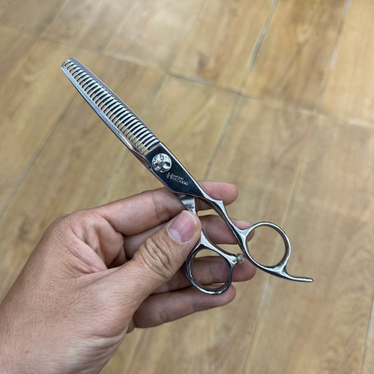 Kéo cắt tóc HUDONG lưỡi thẳn chuyên nghiệp cho salon barbershop