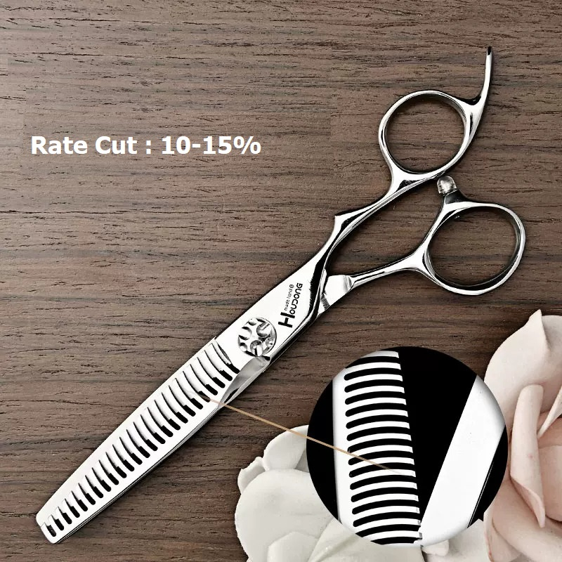 Kéo cắt tóc HUDONG lưỡi thẳn chuyên nghiệp cho salon barbershop