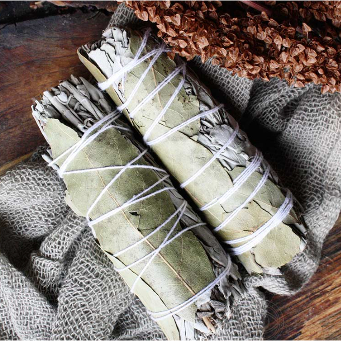 Xô Thơm Ước Nguyện (White Sage mix Bay Leaf) | XÔ THƠM THANH TẨY