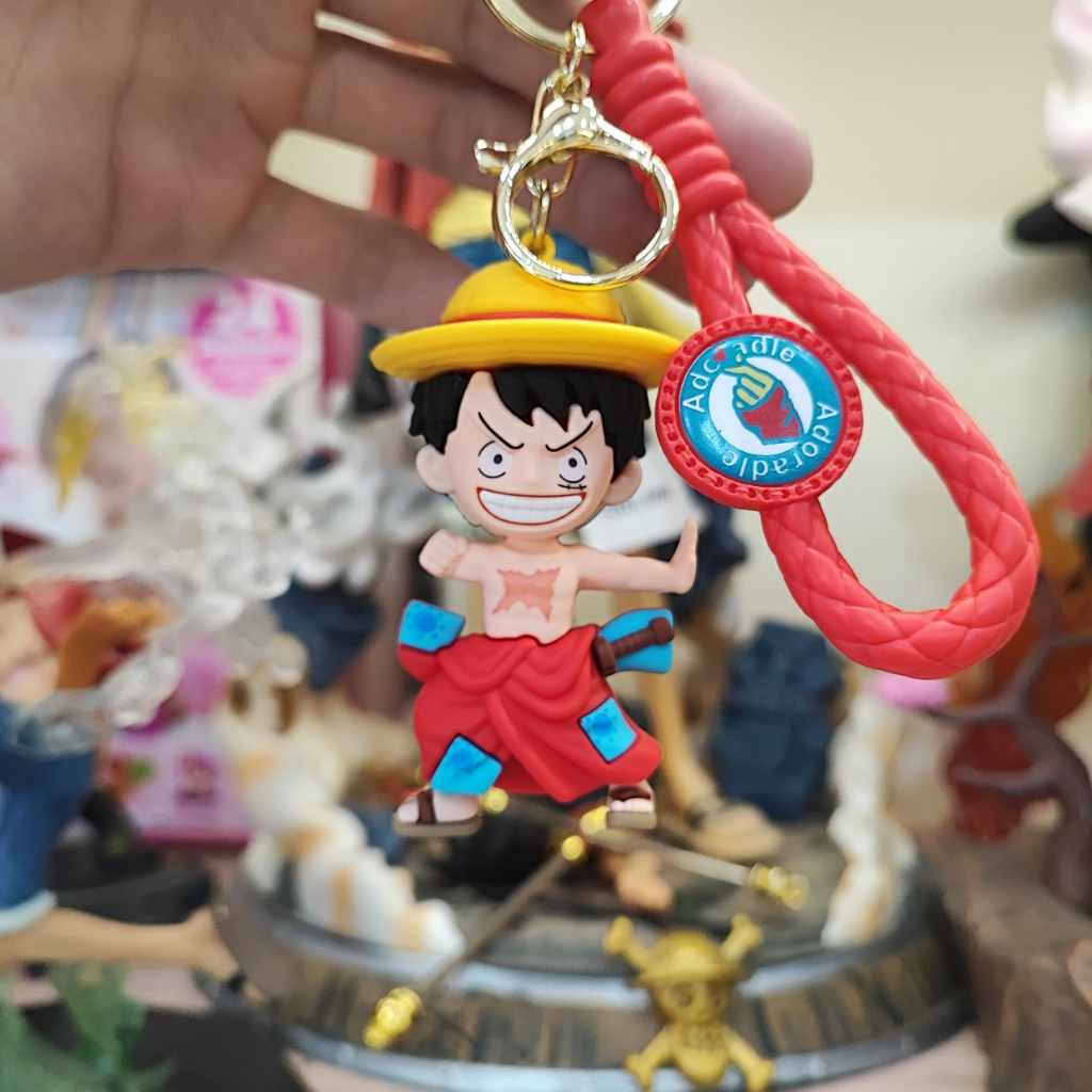 Móc Khóa Onepiece Chibi Siêu Cute, Mô Hình Chất Liệu Nhựa PVC Cao Cấp Trang Trí balo túi xách