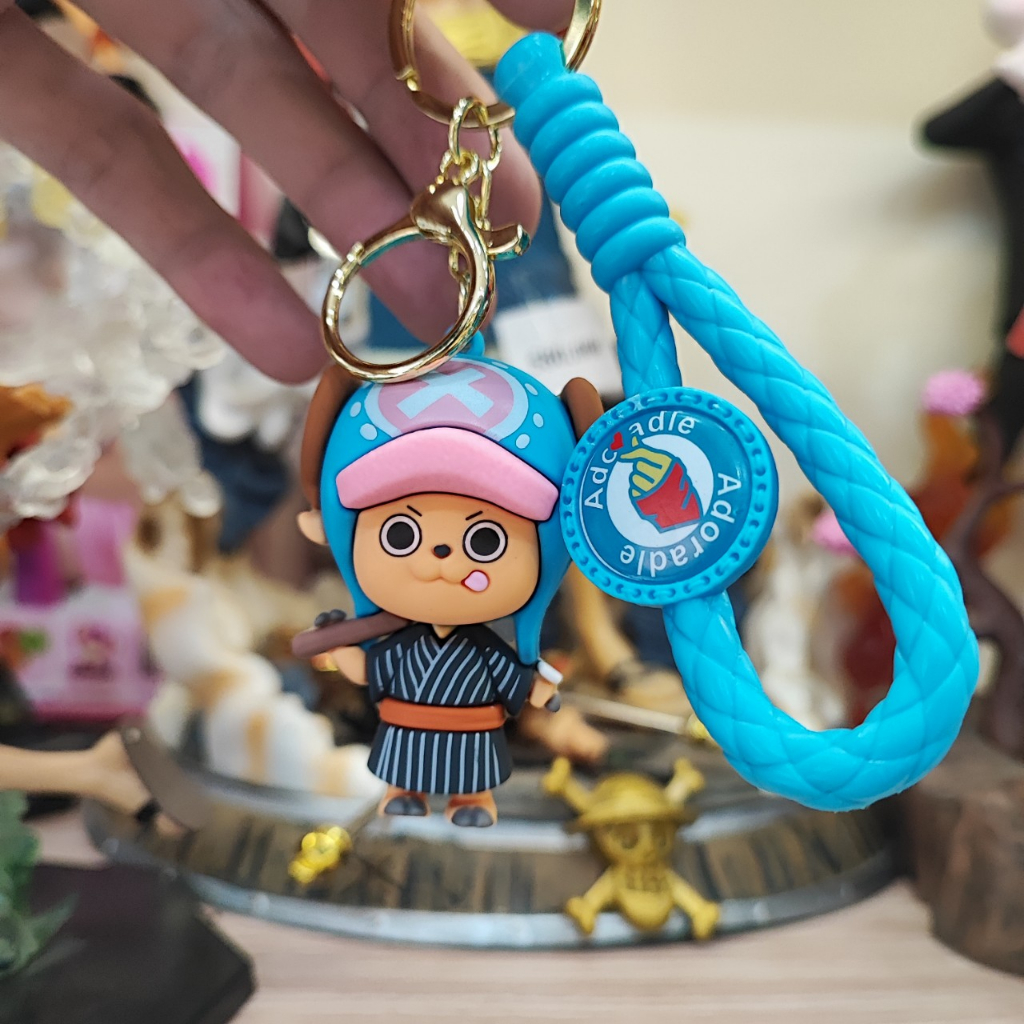Móc Khóa Onepiece Chibi Siêu Cute, Mô Hình Chất Liệu Nhựa PVC Cao Cấp Trang Trí balo túi xách