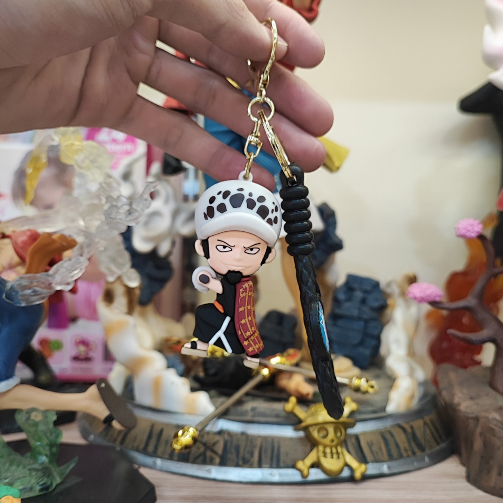 Móc Khóa Onepiece Chibi Siêu Cute, Mô Hình Chất Liệu Nhựa PVC Cao Cấp Trang Trí balo túi xách