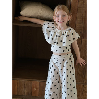 Set chấm bi cột nơ dễ thương dành cho bé gái_Chankid's Clothing