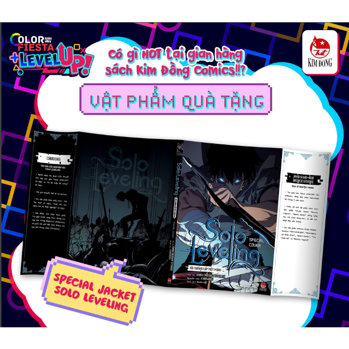 Bìa Solo Leveling - Fes Color Fiesta Level Up 2023 - NXB Kim Đồng