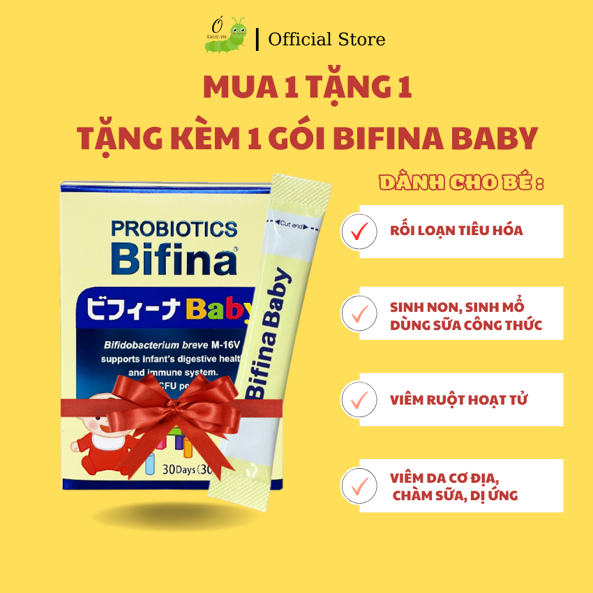 Bifina Baby Nhật Bản - Hộp 30 gói - Phòng ngừa biến chứng cho trẻ sinh non