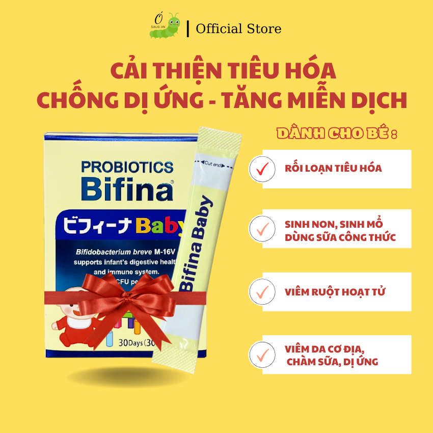 Men vi sinh Bifina Baby Nhật Bản- Hộp 30 gói