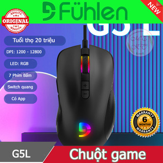 Chuột gaming Fuhlen G90 [Bảo hành 24 tháng Ninza] Chuột chơi game giá rẻ Edra Fuhlen G90 nút bấm bất tử led RGB