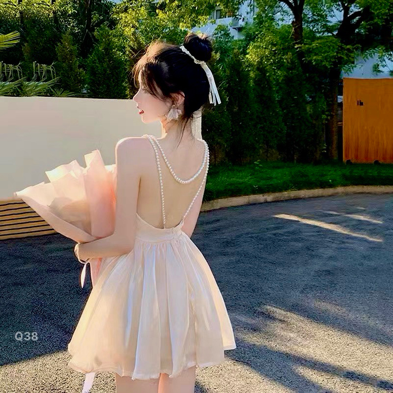 ĐẦM NUDE VOAN TƠ DÂY TRAI GAID000251