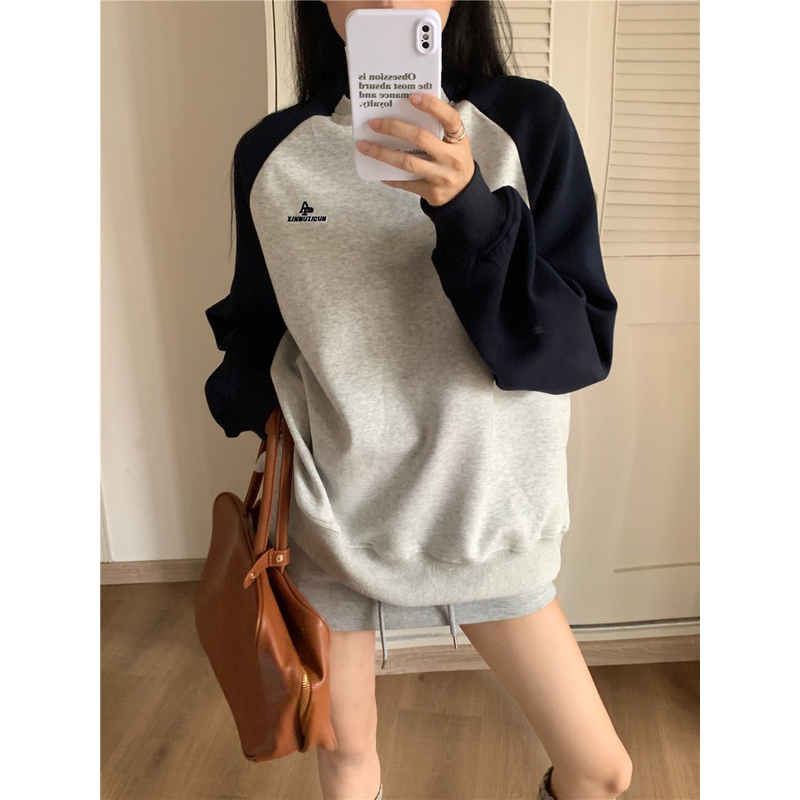 Áo Sweter phối màu phong cách ullzang
