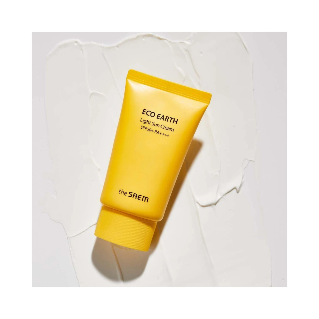 Kem chống nắng dưỡng da khô, sạm, sần sùi THE SAEM Eco Earth Light Sun Cream SPF50+ PA++++ 50g