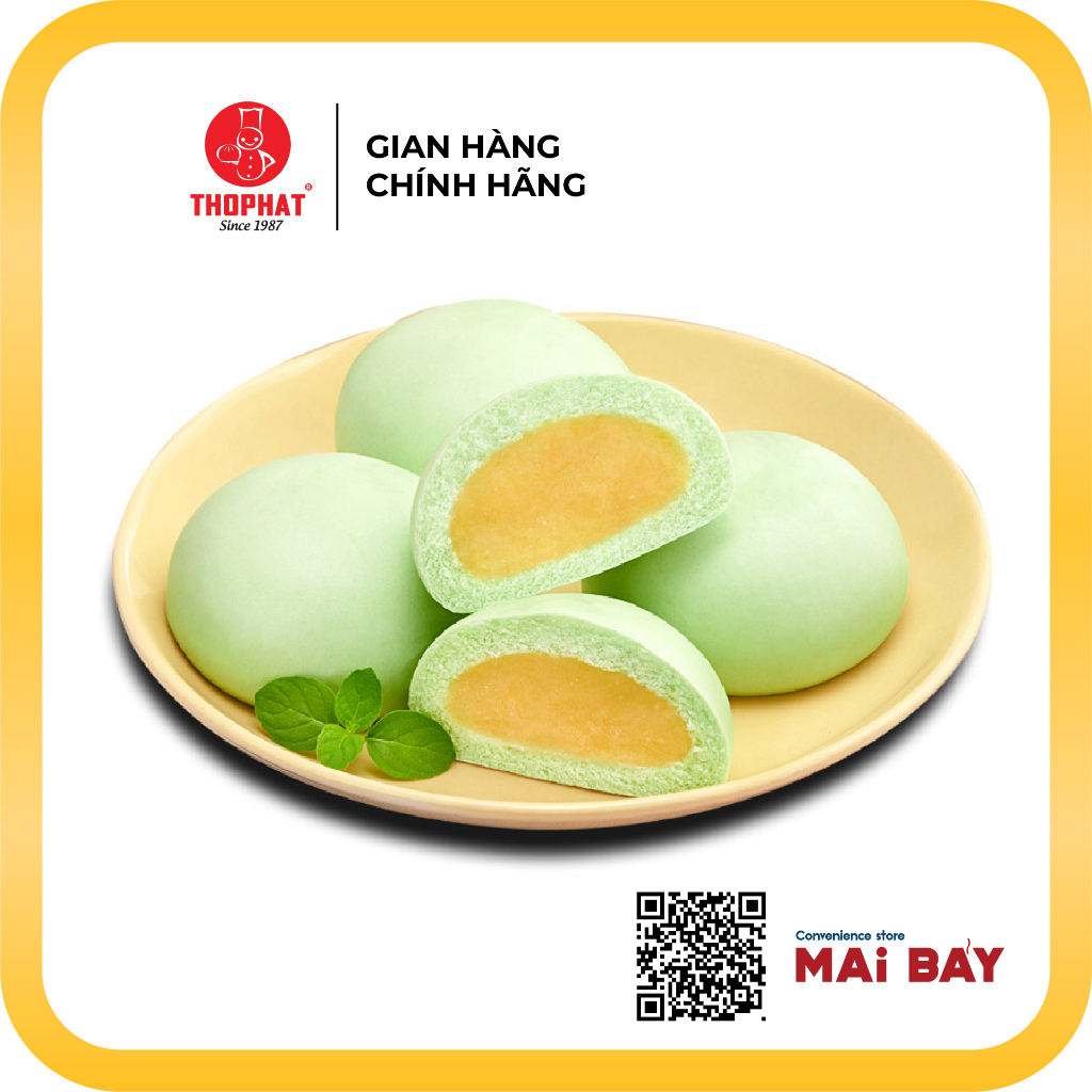CHÍNH HÃNG Gói 4 Bánh Bao Nhân Đậu Xanh THỌ PHÁT FOOD 280g