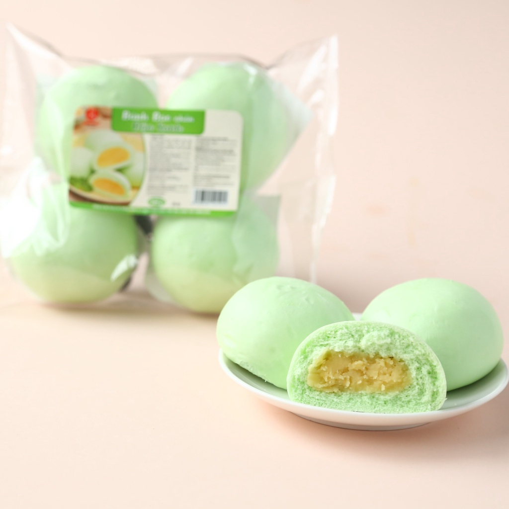 CHÍNH HÃNG Gói 4 Bánh Bao Nhân Đậu Xanh THỌ PHÁT FOOD 280g
