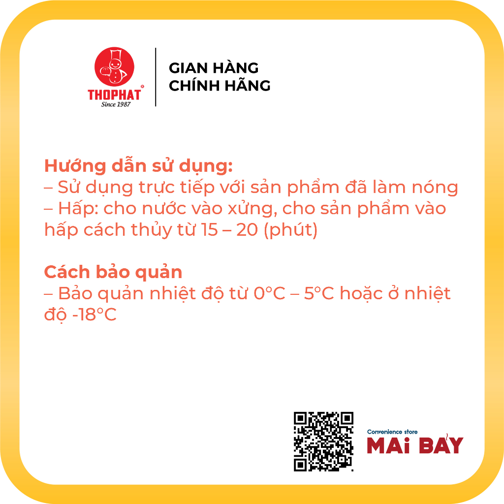 CHÍNH HÃNG Gói 4 Bánh Bao Nhân Đậu Xanh THỌ PHÁT FOOD 280g