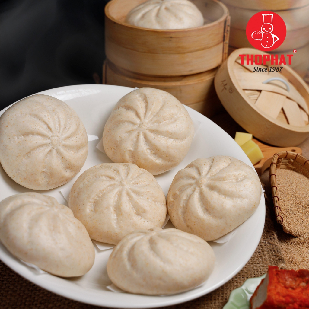 CHÍNH HÃNG Gói 4 Bánh Bao Nguyên Cám Xá Xíu Phô Mai THỌ PHÁT FOOD 480g