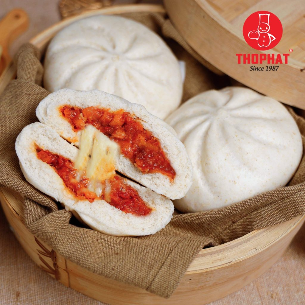 CHÍNH HÃNG Gói 4 Bánh Bao Nguyên Cám Xá Xíu Phô Mai THỌ PHÁT FOOD 480g