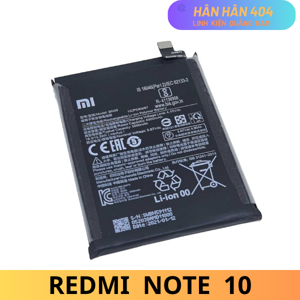 Pin cho redmi note 10 zin bóc máy