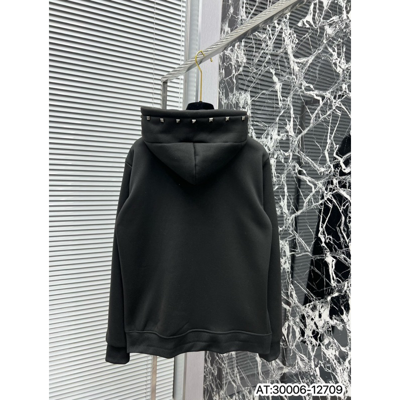 Áo hoodie đính đá vải nỉ bông dày giữ nhiệt,áo khoác hoodie nỉ bông