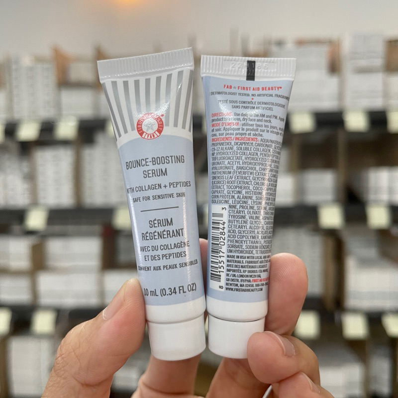 Tinh chất dưỡng căng bóng First Aid Beauty Bounce Boosting Serum with Collagen and Peptides - 10ml