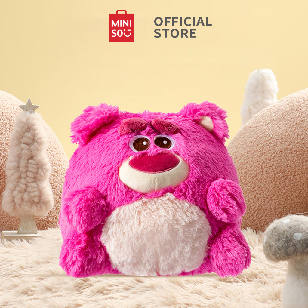 MINISO Pixar Lotso Gấu Đồ chơi sang trọng Gấu dâu Đồ chơi búp bê bóng