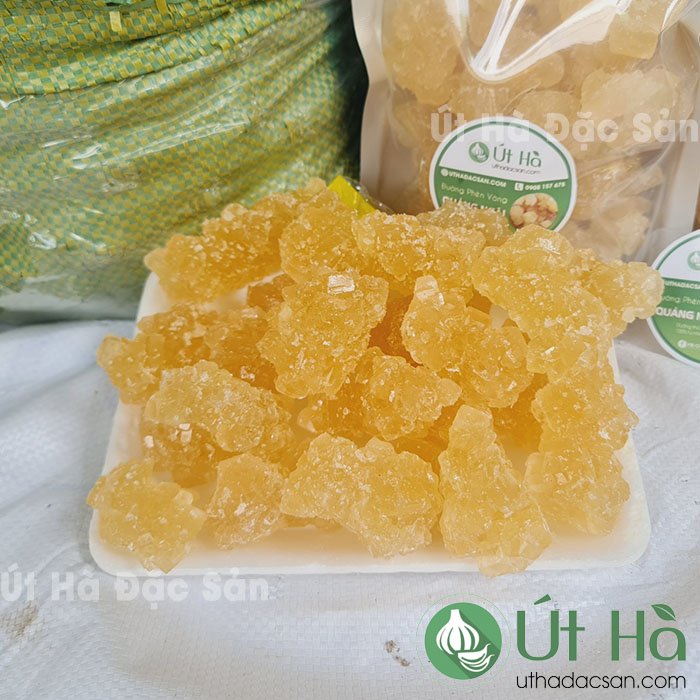 Đường Phèn Vàng Quảng Ngãi Túi 1KG Đường Thủ Công 100% Tự Nhiên - Út Hà Đặc Sản