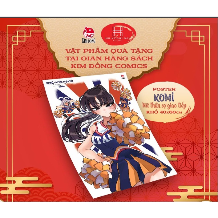 Poster Komi - Nữ thần sợ giao tiếp - Fes Hue Matsuri 2023 - NXB Kim Đồng