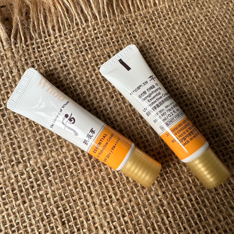 Kem chống nắng Whoo Essential Sun Cream SPF50+/PA+++ 6ml