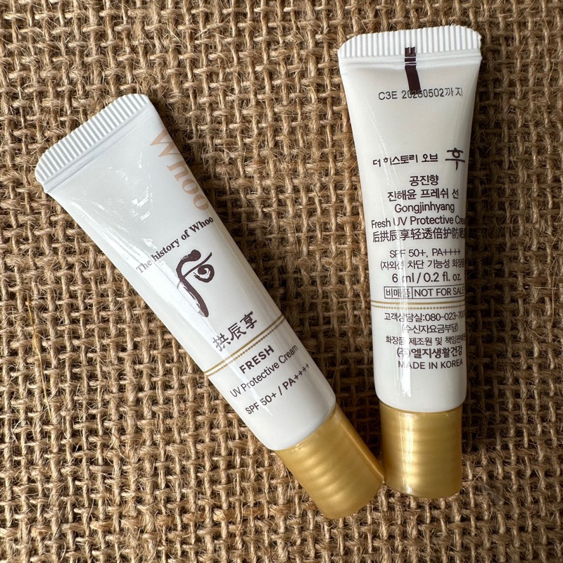 Kem chống nắng Whoo Gongjinyang Fresh Sun Cream SPF50+/PA++++ 6ml