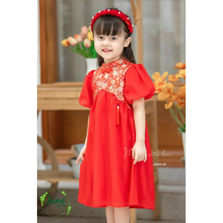 Váy sườn xám- Đỏ ZUNKIDS