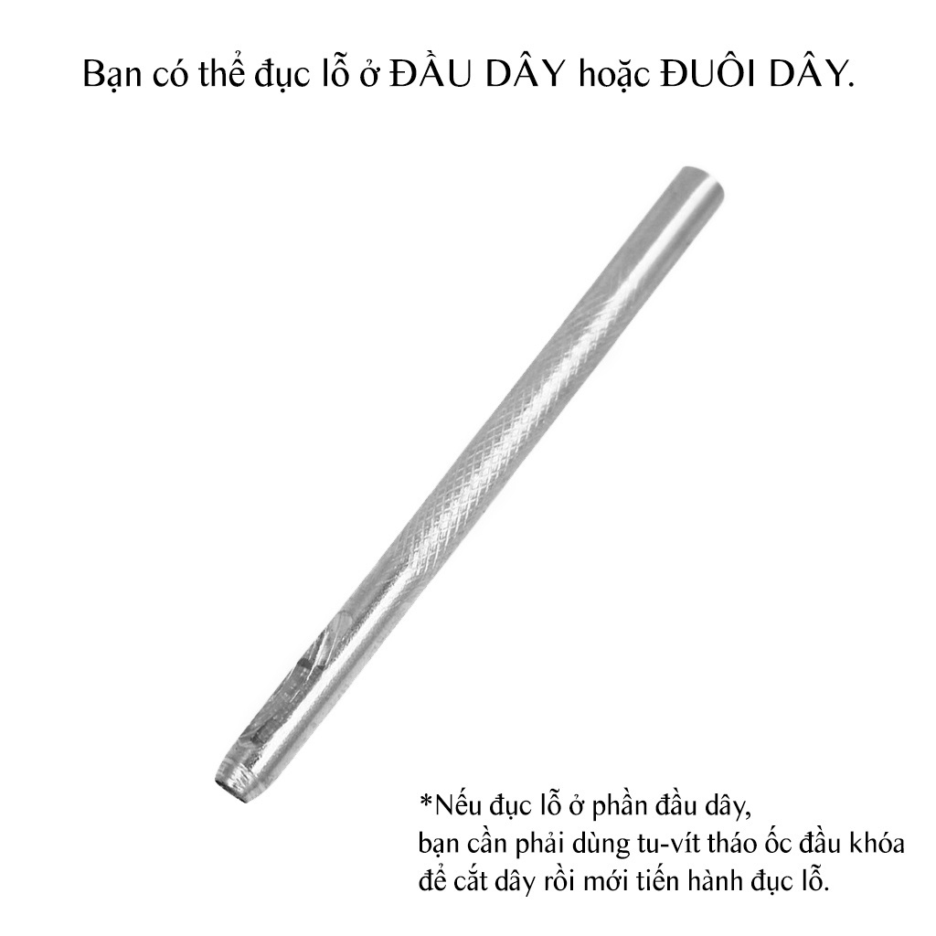 Đinh Đục Lỗ Thắt Lưng Da Nam  Đường Kính 3.5 mm Cây Dùi Bạch Kim Cao Cấp DK109