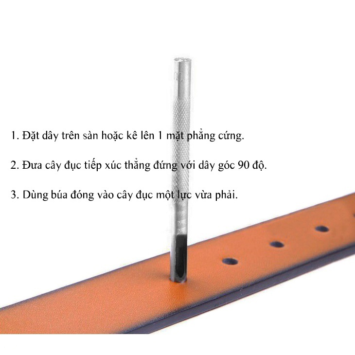 Đinh Đục Lỗ Thắt Lưng Da Nam  Đường Kính 3.5 mm Cây Dùi Bạch Kim Cao Cấp DK109