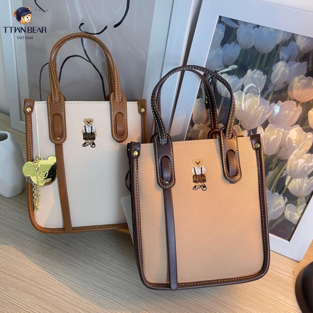 Túi Tote Gấu Thêu 2 Màu TTWNBEAR Chính Hãng TN-2214