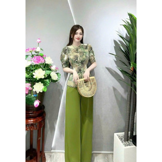 Bộ bà ba hoa tay phồng nút Ngọc 🌷🌷🌷🌷🌷