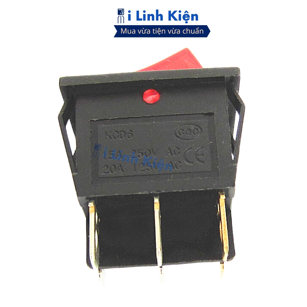 Công tắc bập bênh đôi 2 chế độ 6 chân 250V 15A KCD6-212N có đèn chính hãng ilinhkien.