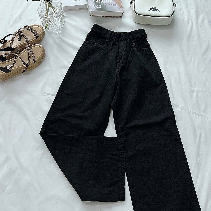 Quần kaki khoét eo ống suông bigsize QJ025 dành cho nàng béo mập từ 55-90kg